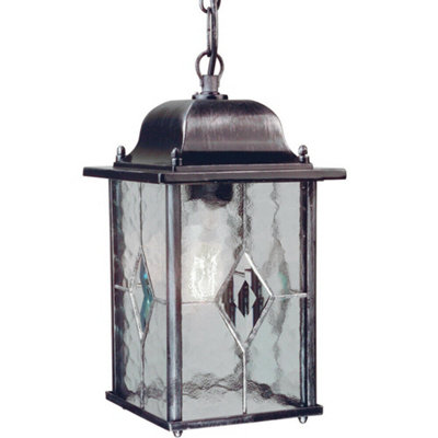 Stylish Ip43 Weatherproof Hanging Chain Lantern With Led E27 Bulb from B&Q