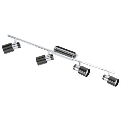 Stylish Nickel Black 4 Spot Ceiling Light With Gu10 Bulbs from B&Q