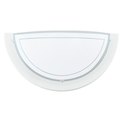  - Elegant White Wall Light With Clear Glass Shade And E27 Bulb Socket