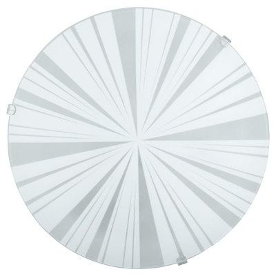  - Elegant Wall Flush Ceiling Light With Satin Glass ShadeE27 Bulb Design