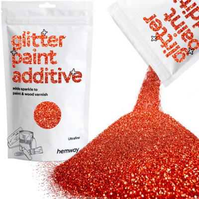 Hemway Glitter For Paint AdditiveRed Holographic Ultrafine Size Flakes 100G Interior Exterior Mix Into Emulsion Paint from B&Q