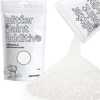 Hemway Glitter For Paint AdditiveWhite Iridescent Fine Size Flakes 100G Interior Exterior Mix Into Emulsion Paint from B&Q