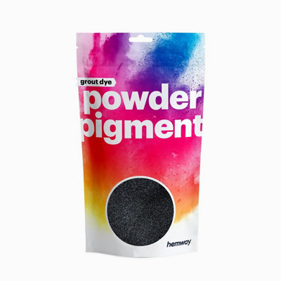 Hemway Grout Powder Pigment Dye For Tile Grout & Epoxy ResinMetallic Charcoal Black50G / 1.7Oz from B&Q