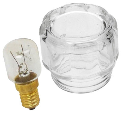 Spares2Go Glass Lamp Lens Cover + 25W Light Bulb Compatible With Neff Oven Cooker from B&Q