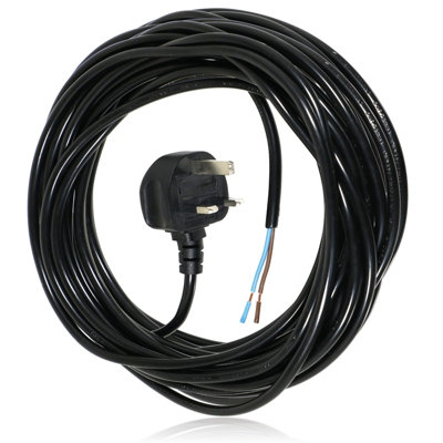 Spares2Go Xl Extra Long 12M Metre Black Cable Mains Power Lead For Numatic Henry Vacuum Cleaner (Uk Plug) from B&Q