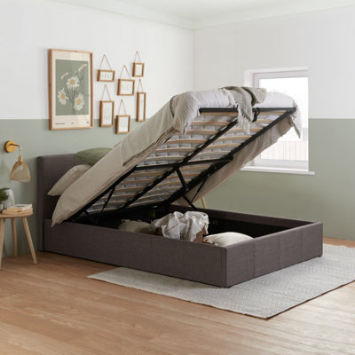 Birlea Berlin Small Double Ottoman Bed Grey from B&Q