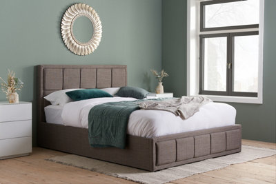B&Q -  Hannover Small Double Bed Grey