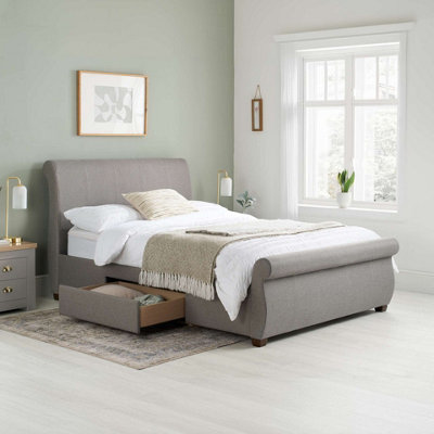 Birlea Grey Lancaster Double Bed Frame In