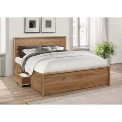 B&Q -  Stockwell King Bed Rustic Oak