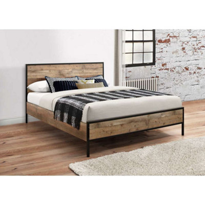 B&Q -  Urban Small Double Bed Rustic