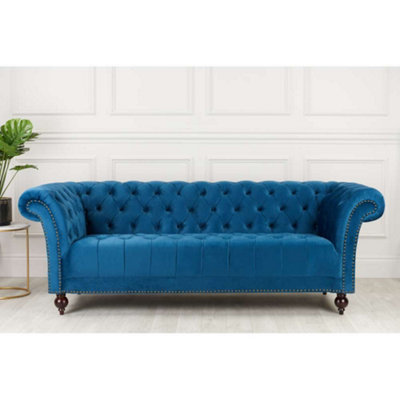 Birlea Chester 3 Seater Sofa Blue from B&Q