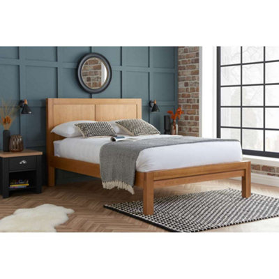 B&Q -  Bellevue Double Bed Frame In Oak