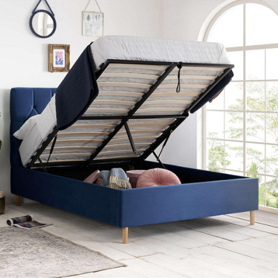 Birlea Loxley Double Ottoman Bed Blue from B&Q