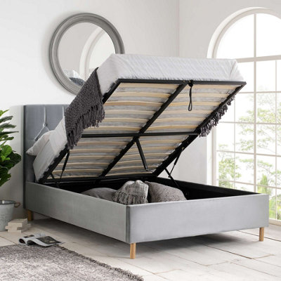 Birlea Loxley Double Ottoman Bed Grey from B&Q