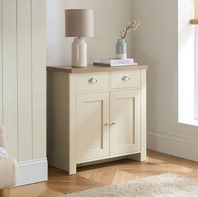 B&Q -  Highgate 2 Door 2 Drawer Sideboard Cream & Oak