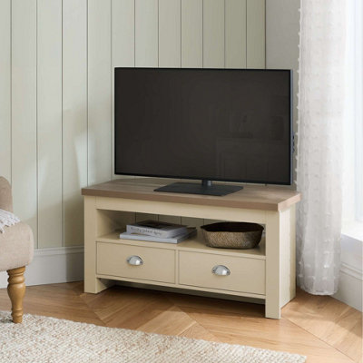 Birlea Highgate Corner Tv Unit & Oak Cream