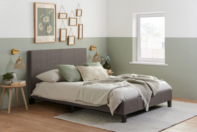 Birlea Berlin King Bed Frame In Fabric Grey