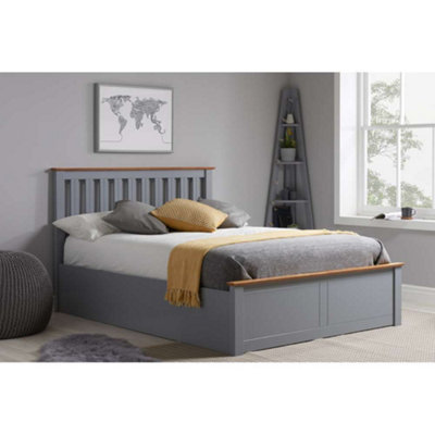 Birlea Phoenix Small Double Ottoman Bed Stone Grey from B&Q