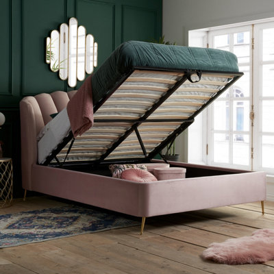 Birlea Pink Lottie King Ottoman Bed 45Kg