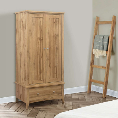Birlea Hampstead 2 Door 1 Drawer Wardrobe Oak from B&Q
