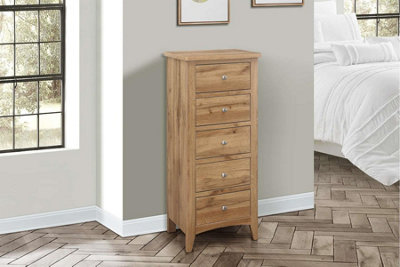 Oak Chest Of Drawers 5 Birlea Hampstead Traditional Bedroom Furniture from B&Q