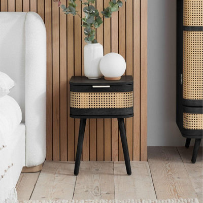 Birlea  Noah 1 Drawer Bedside - Black - Black - Image 13