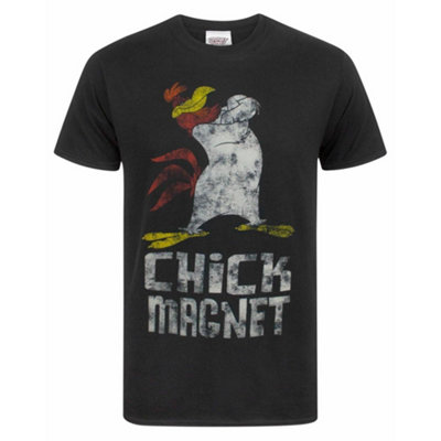 Vanilla Underground Looney Tunes Mens Black Foghorn Leghorn Short Sleeved T-Shirt (Small) from B&Q