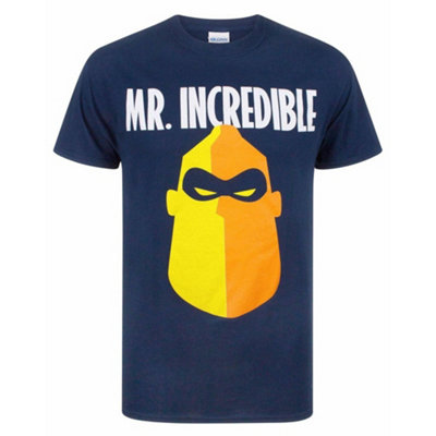 Vanilla Underground Disney Mens Blue Mr Incredible Short Sleeved T-Shirt (Small)