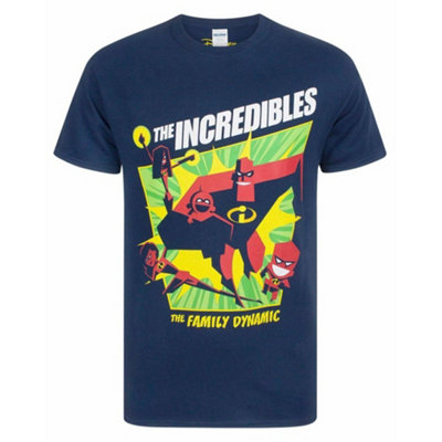 Vanilla Underground Disney Mens Blue The Incredibles Short Sleeved T-Shirt (Medium)