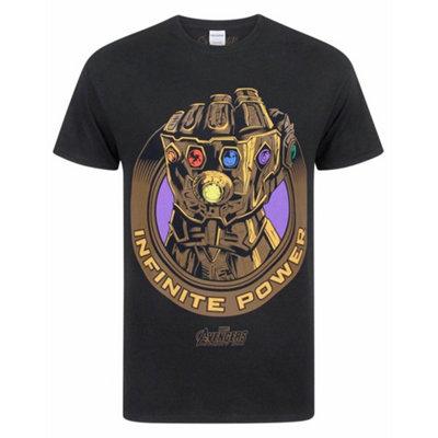 B&Q -  Marvel Mens Black Thanos Short Sleeved T-Shirt (Xx-Large)