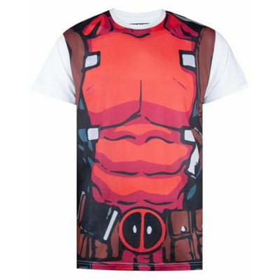 Vanilla Underground Marvel Mens Red Deadpool Short Sleeved T-Shirt (Medium) from B&Q