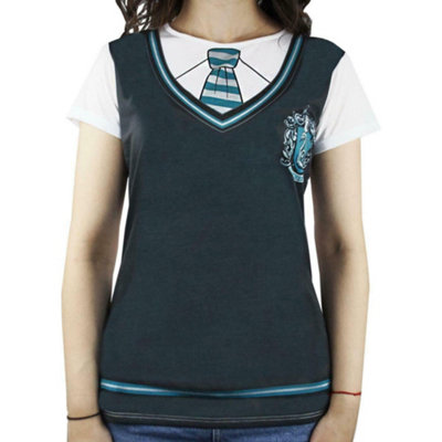 Vanilla Underground Harry Potter Womens White Slytherin Short Sleeved T-Shirt (Medium)
