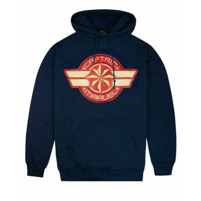 Vanilla Underground Marvel Womens Blue Captain Marvel Hoodie (Large) from B&Q
