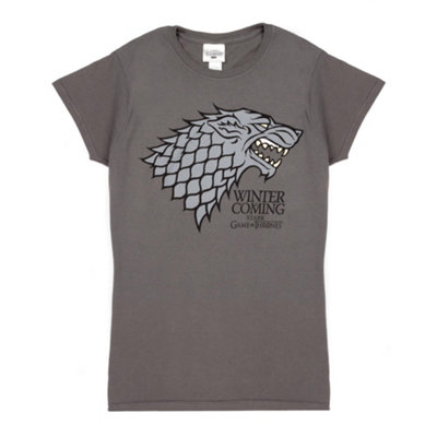 Vanilla Underground Game Of Thrones Womens Grey Short Sleeved T-Shirt (Medium) from B&Q
