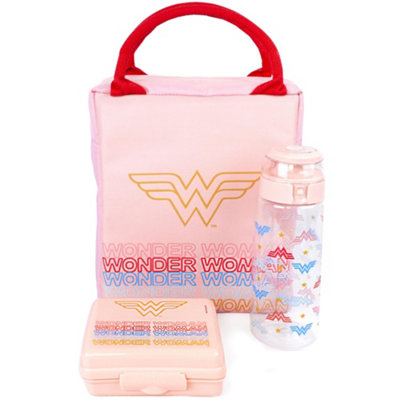 Vanilla Underground Dc Comics Womens Pink Logo & Icon Print Lunch Bag Bottle And Snack Pot (One Size) from B&Q