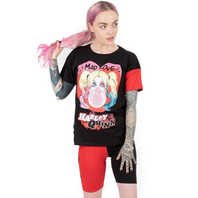 Vanilla Underground Dc Comics Womens Red Harley Quinn Short Sleeve Cycling Short Pyjama Set (Small) from B&Q