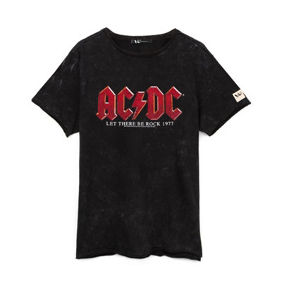 Vanilla Underground Ac/dc Mens Black Band Logo Short Sleeved T-Shirt (Xx-Large) from B&Q