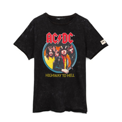 Vanilla Underground Ac/dc Mens Black Band Members Short Sleeved T-Shirt (Small) from B&Q