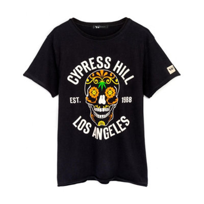 Vanilla Underground Cypress Hill Mens Black Band Logo Short Sleeved T-Shirt (Medium) from B&Q