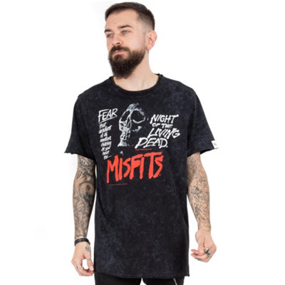 B&Q -  Misfits Mens Black Album Artwork Short Sleeved T-Shirt (Medium)
