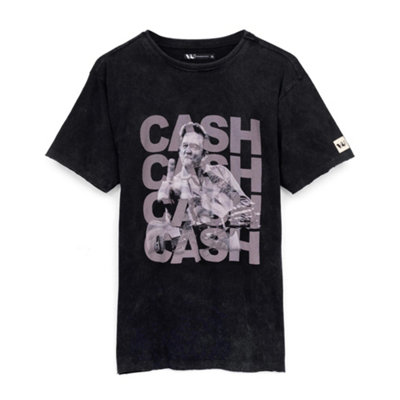 Vanilla Underground Johnny Cash Mens Black Character Short Sleeved T-Shirt (Large) from B&Q
