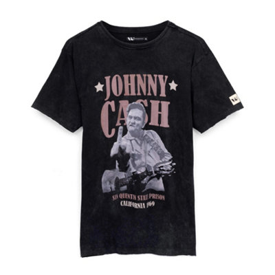 Vanilla Underground Johnny Cash Mens Black Character Short Sleeved T-Shirt (Small) from B&Q