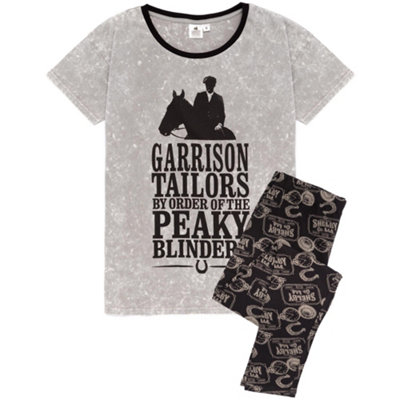 Vanilla Underground Peaky Blinders Womens Grey Character Short Sleeve Long Leg Pyjama Set (Medium) from B&Q