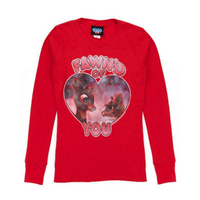 Vanilla Underground Junk Food Clothing Womens Red Long Sleeved T-Shirt (Medium) from B&Q