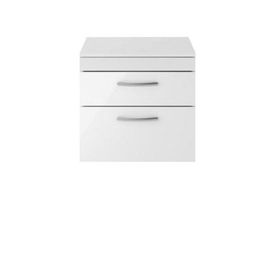 Nuie 600 Wh 2-Drawer Vanity & Worktop from B&Q