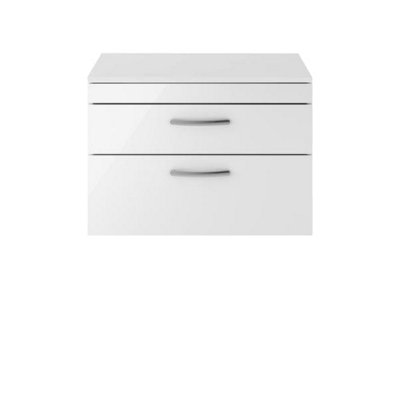 Nuie 800 Wh 2-Drawer Vanity & Worktop from B&Q