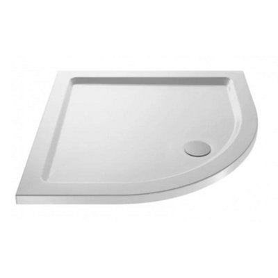 Nes Home Slim 760 X 760 Quadrant Stone Resin Shower Tray For Wetroom Enclosure White