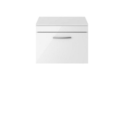 Nuie 600 Wh Single Drawer Vanity & Worktop from B&Q