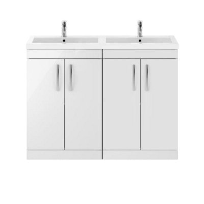Nuie 1200 Fs 4-Door Vanity & Double Basin from B&Q