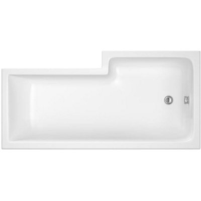 B&Q -  Square Shower Bath L/h 1600X850